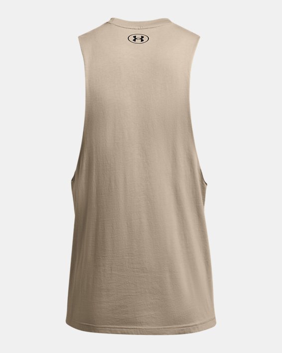 Men's UA Sportstyle Left Chest Cut-Off Tank in Brown image number 3